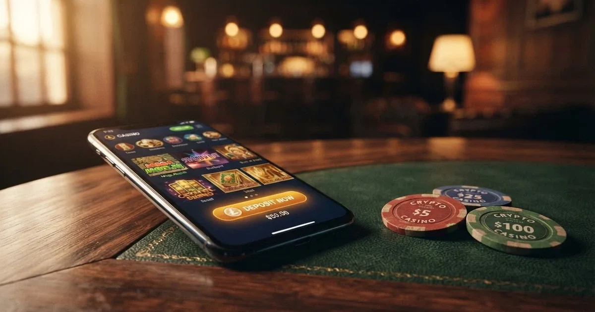 Captura de pantalla de un lobby de casino online mostrando Litecoin como método de depósito disponible junto a fichas de juego