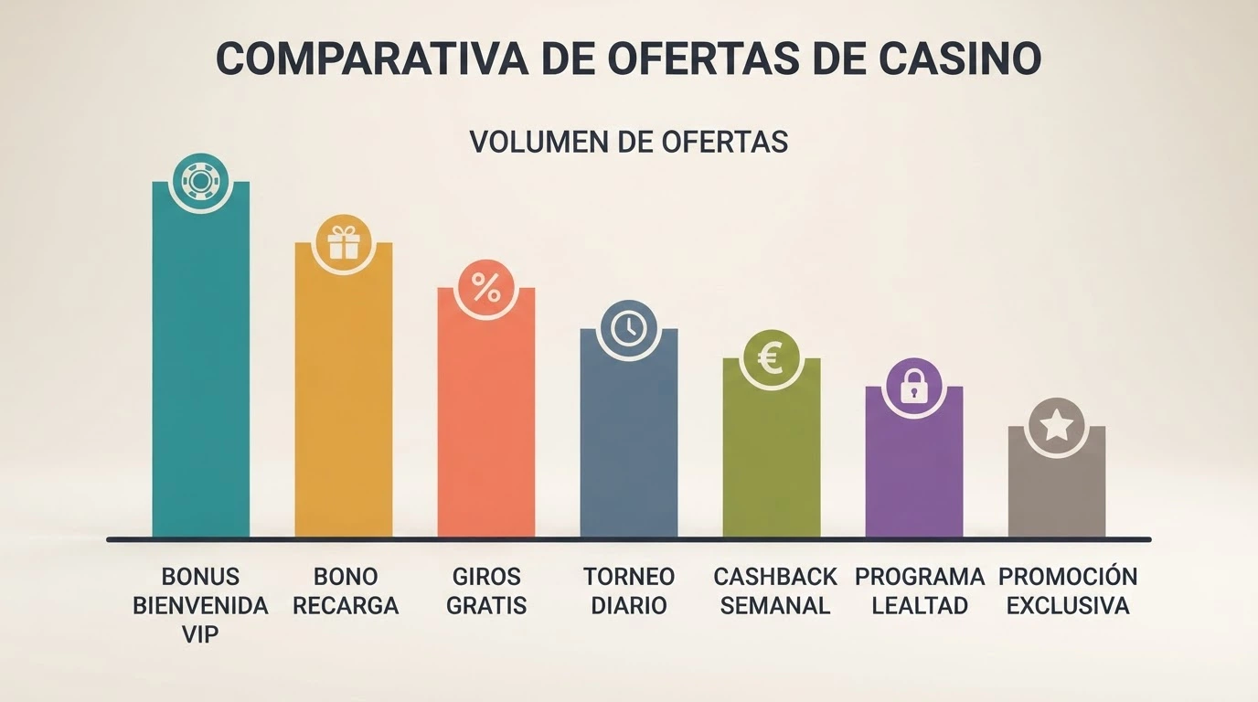 Tabla comparativa de casinos online con sus ofertas de giros gratis