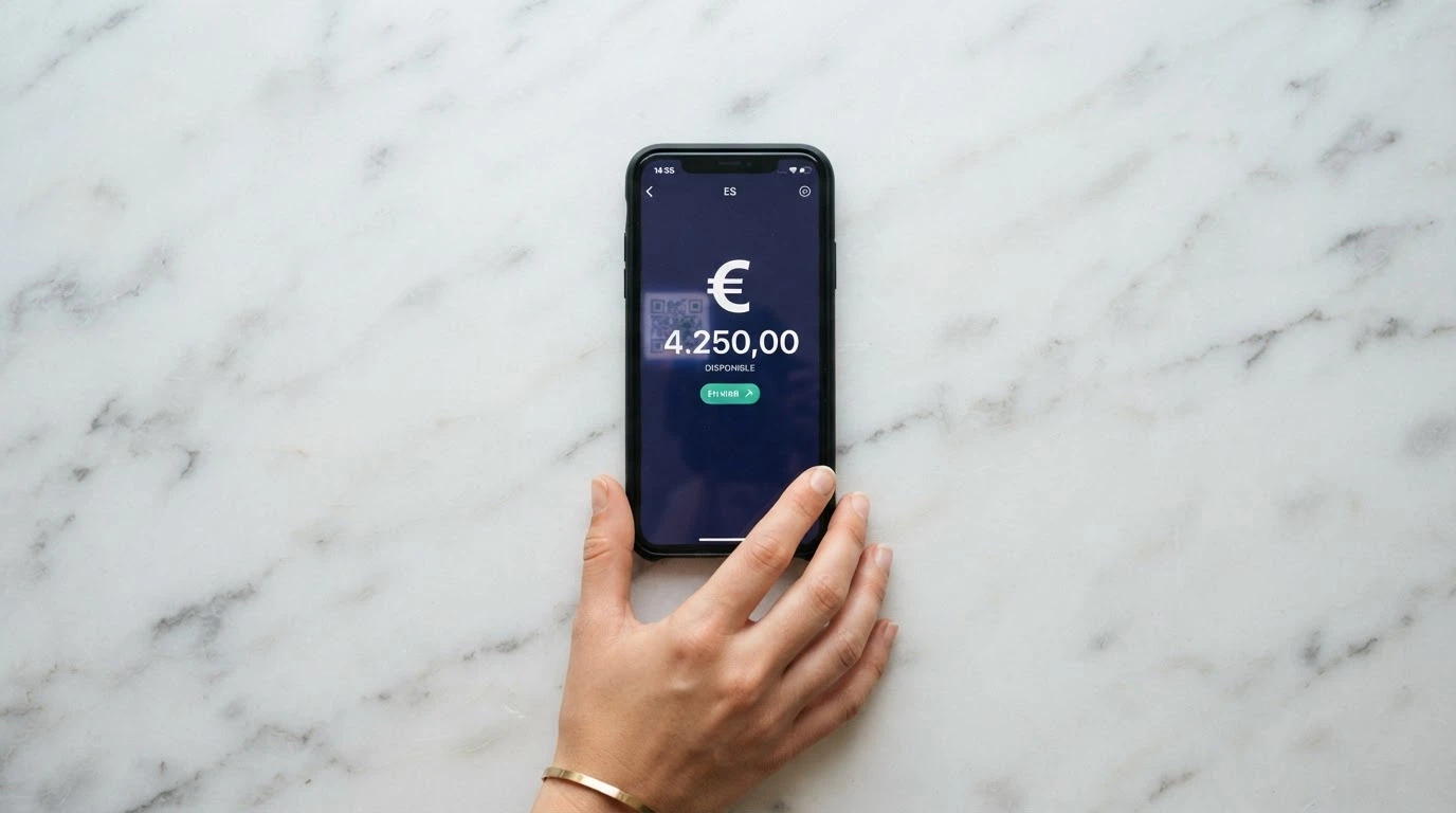 Cartera de Dogecoin en un teléfono mostrando el envío de fondos a la dirección de depósito de un casino online
