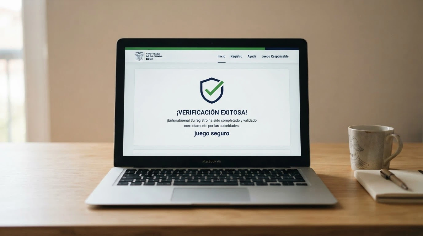 Pantalla del registro público de ordenacionjuego.es con el listado de operadores autorizados y el sello de la DGOJ visible, junto al texto «juego seguro» en español