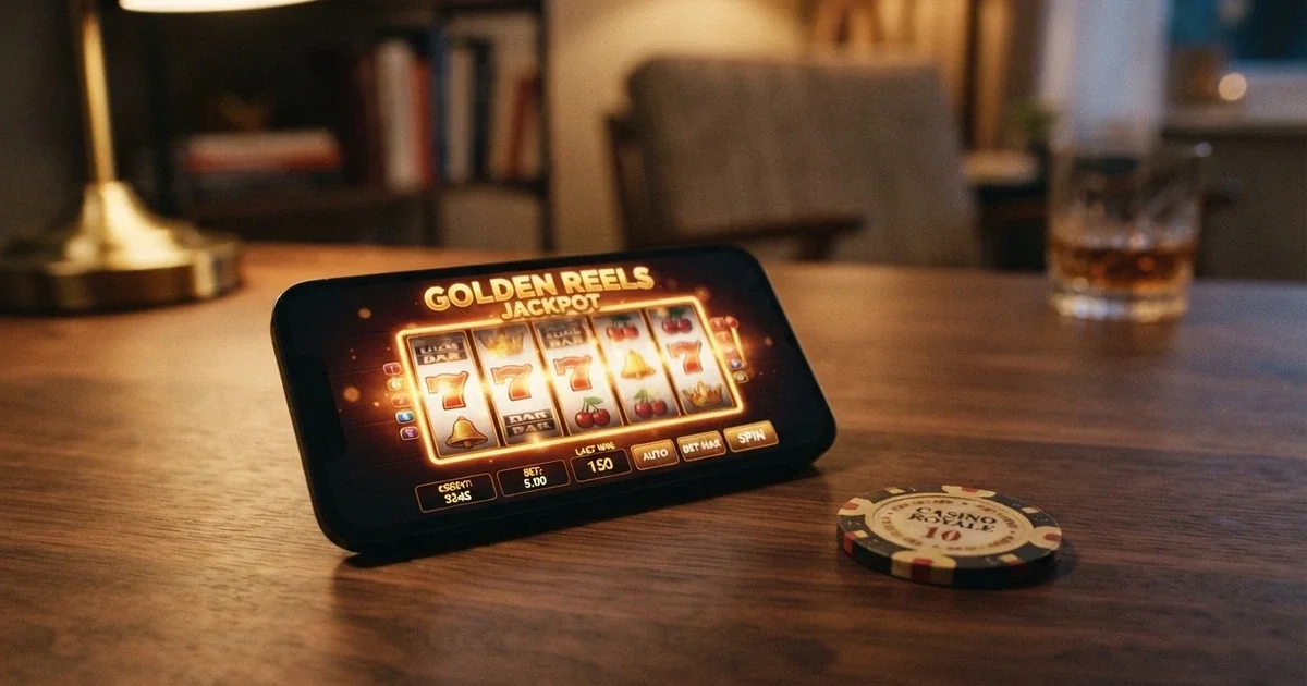 Pantalla de un casino online español mostrando una oferta de bono sin depósito junto a las tragaperras disponibles