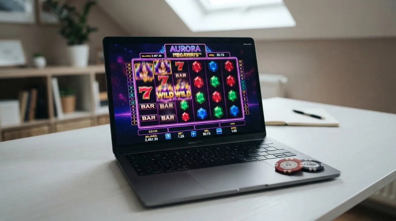 Parrilla de tragaperras online de un casino crypto con miniaturas coloridas, mostrando títulos de Pragmatic Play y Hacksaw Gaming